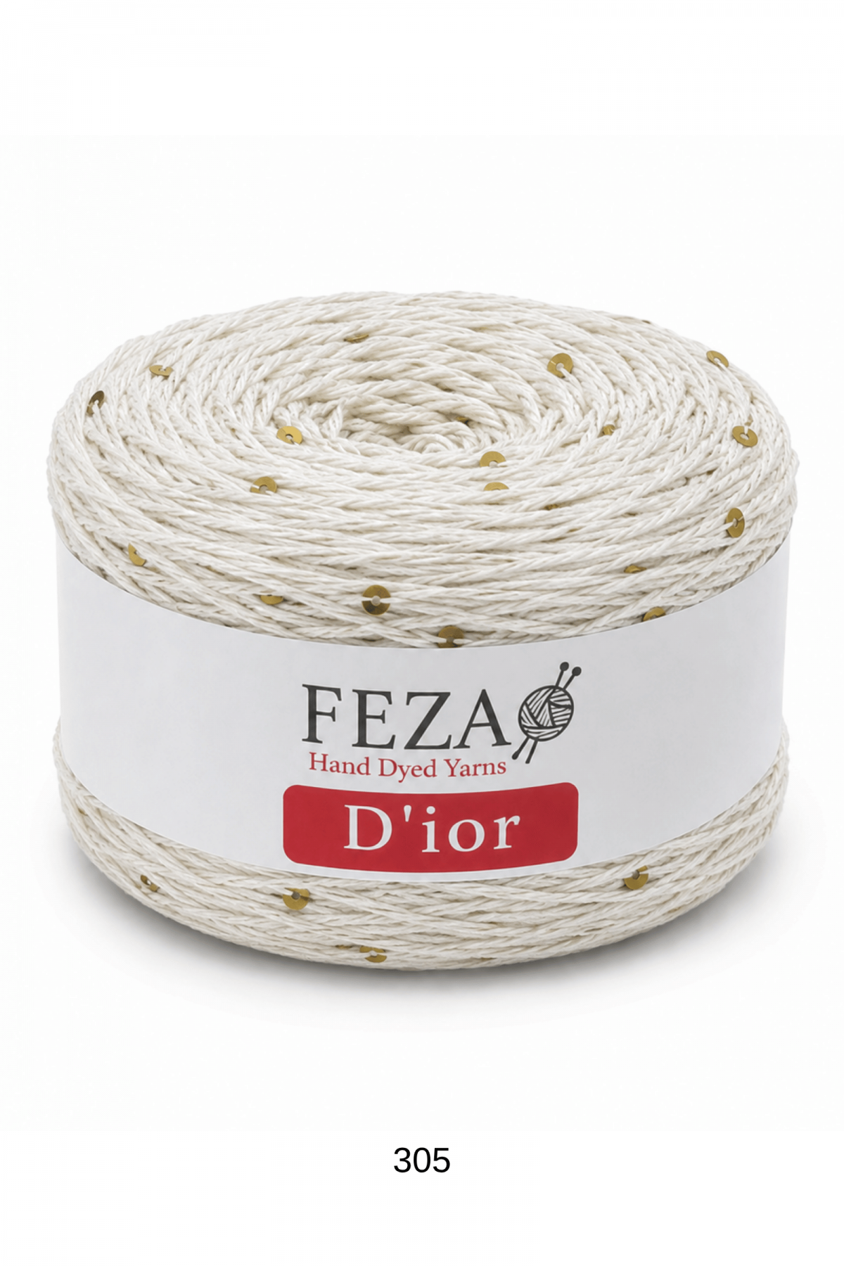 Feza D’ior Payetli Pamuklu Örgü İpi 100 Gr 310 Metre – 1 Yumak-305