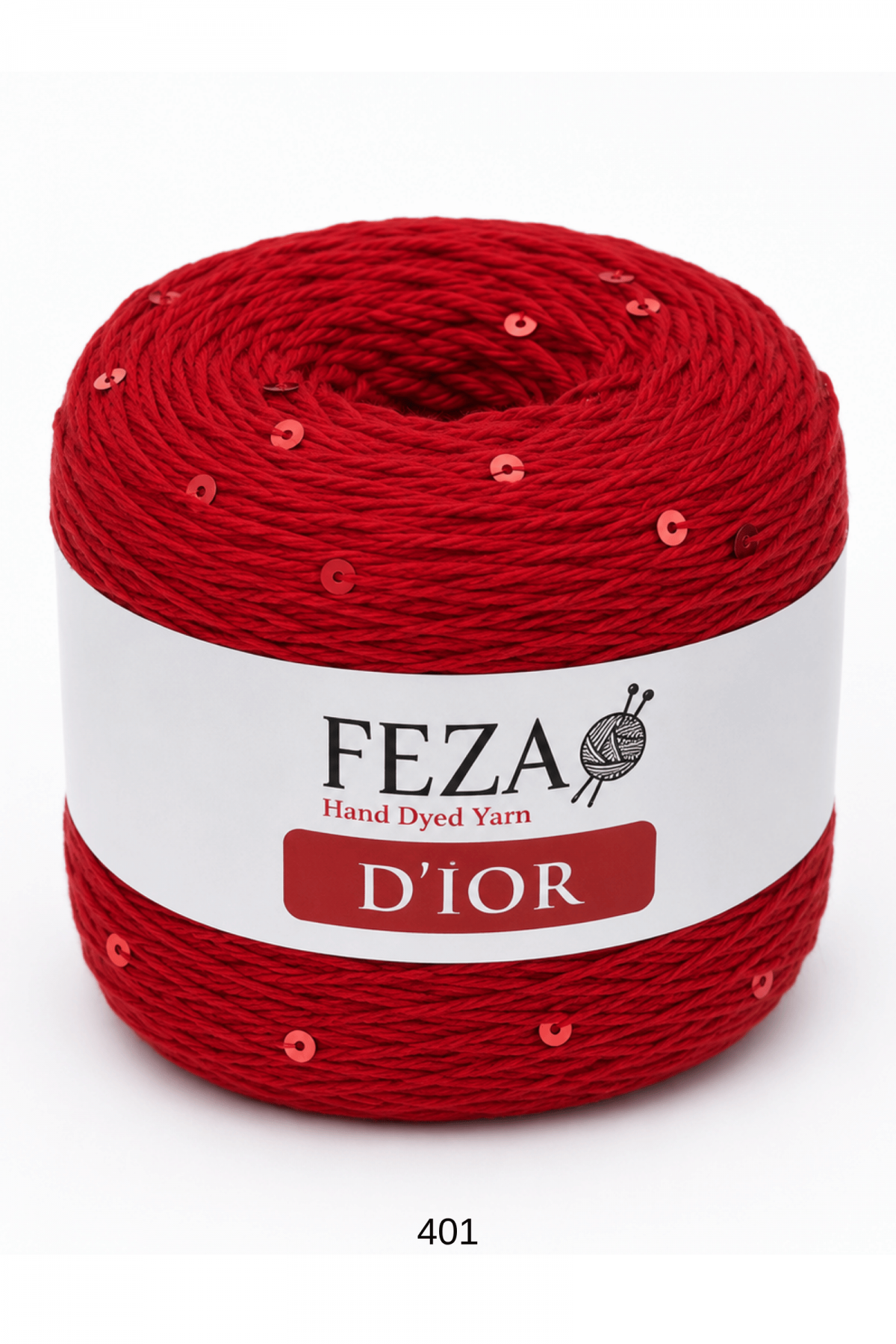 Feza D’ior Payetli Pamuklu Örgü İpi 100 Gr 310 Metre – 1 Yumak-401
