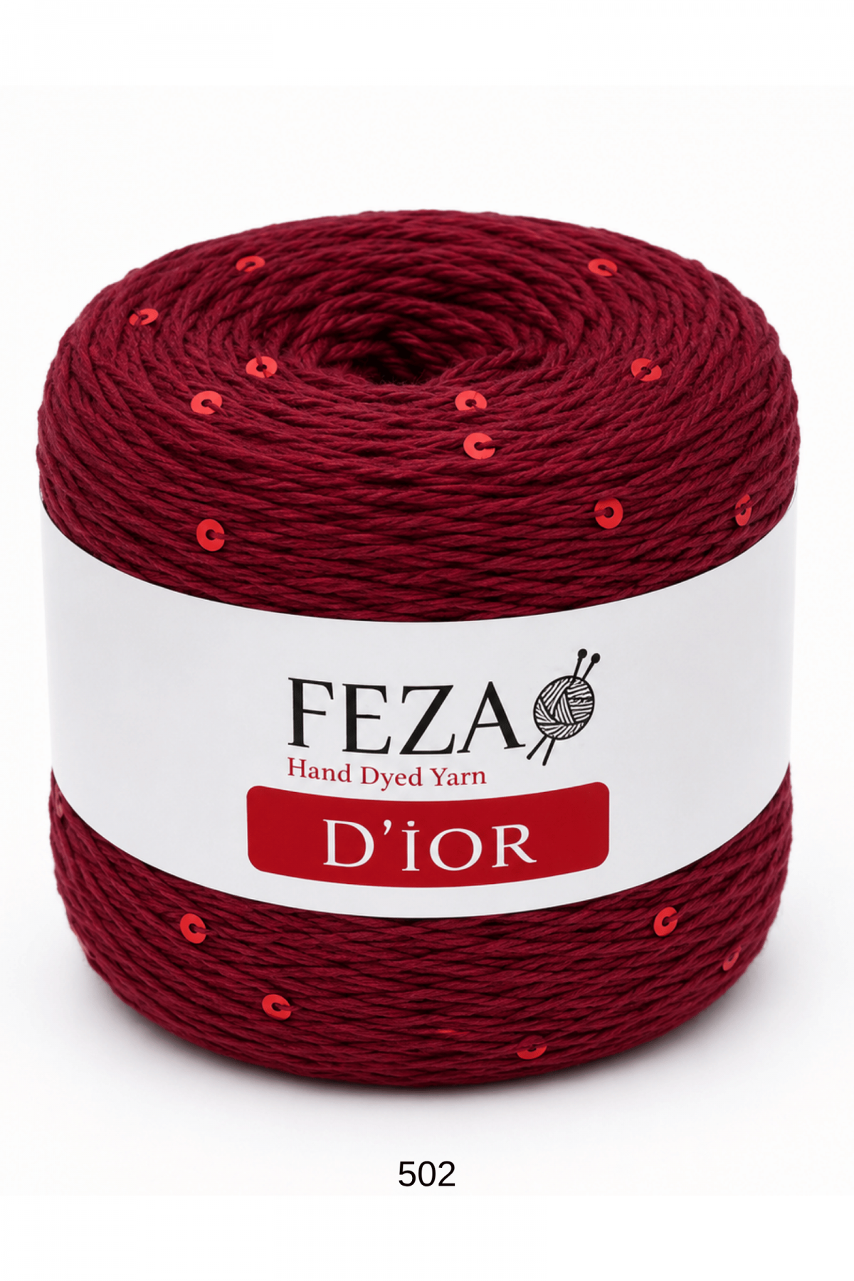 Feza D’ior Payetli Pamuklu Örgü İpi 100 Gr 310 Metre – 1 Yumak-502