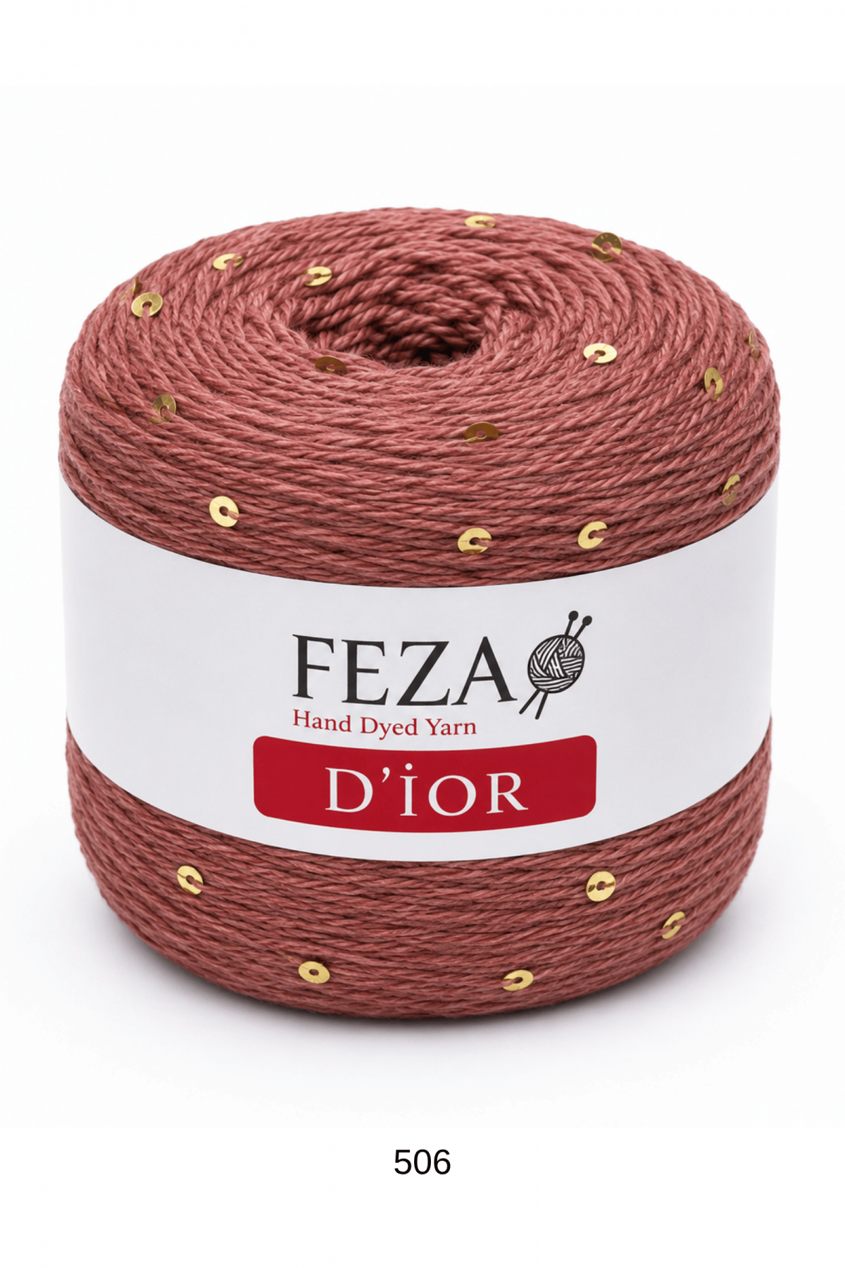 Feza D’ior Payetli Pamuklu Örgü İpi 100 Gr 310 Metre – 1 Yumak-506
