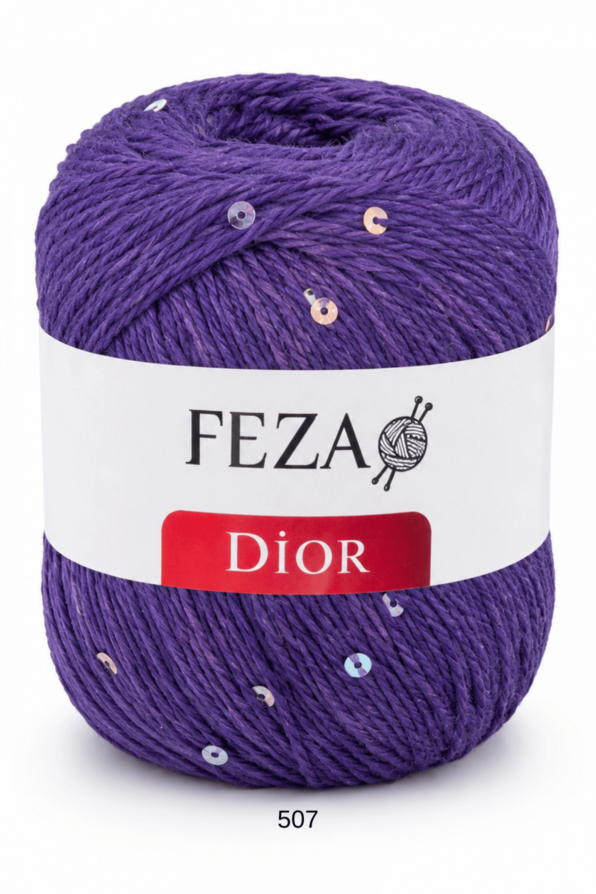 Feza D’ior Payetli Pamuklu Örgü İpi 100 Gr 310 Metre – 1 Yumak-507
