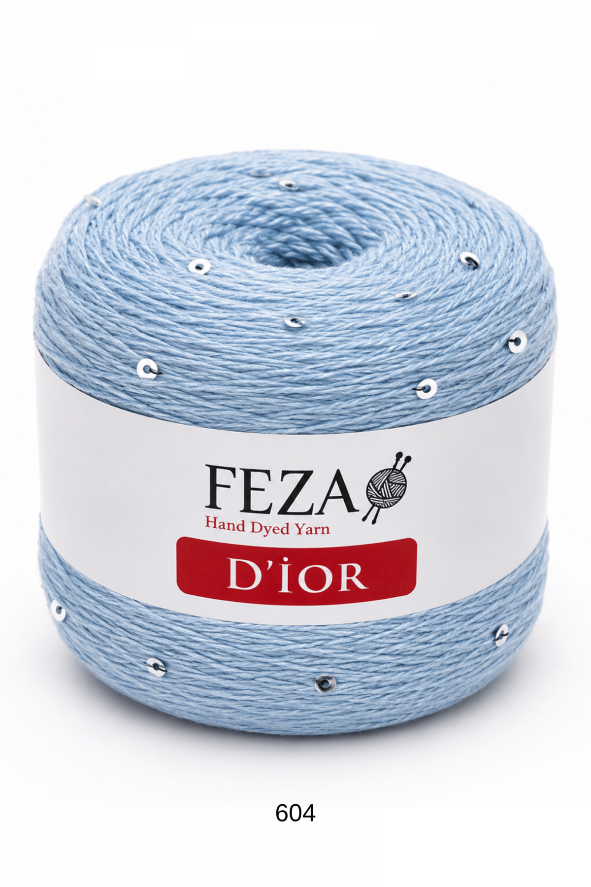 Feza D’ior Payetli Pamuklu Örgü İpi 100 Gr 310 Metre – 1 Yumak-604