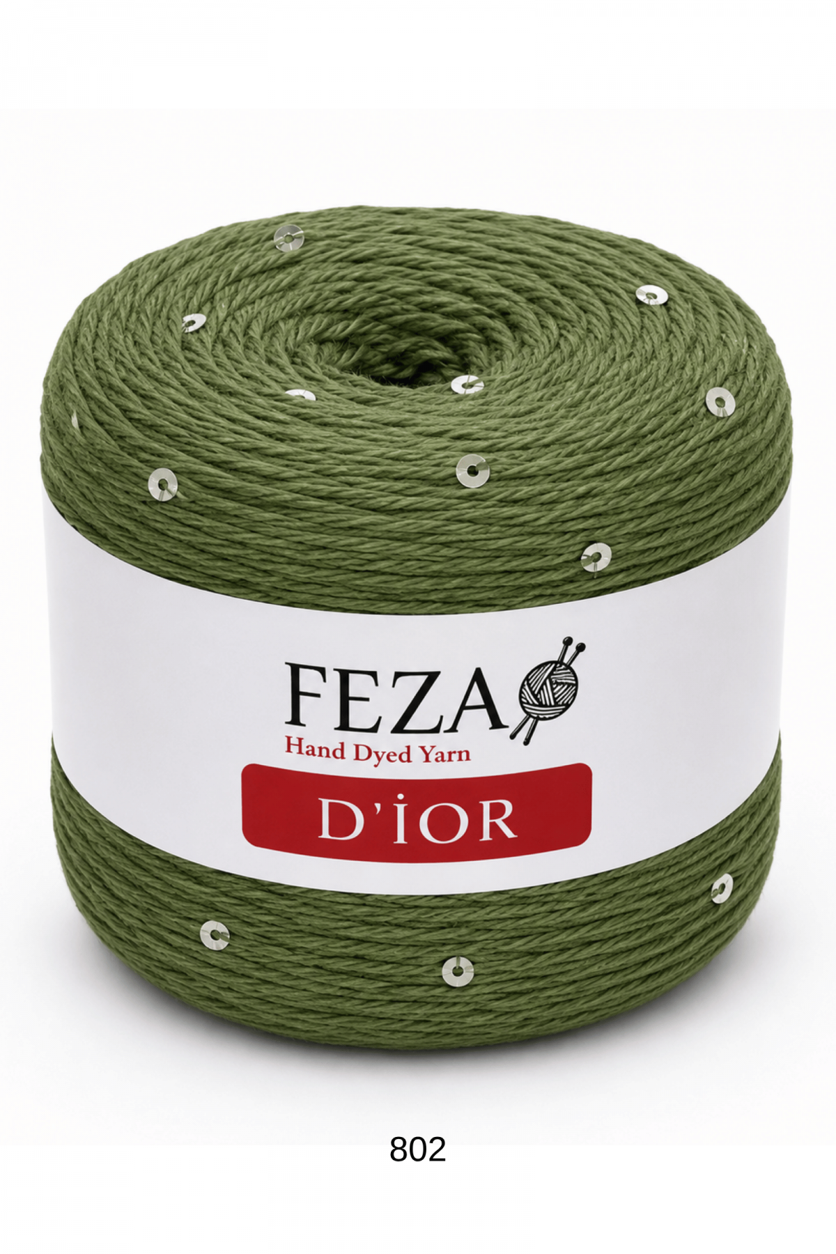 Feza D’ior Payetli Pamuklu Örgü İpi 100 Gr 310 Metre – 1 Yumak-802