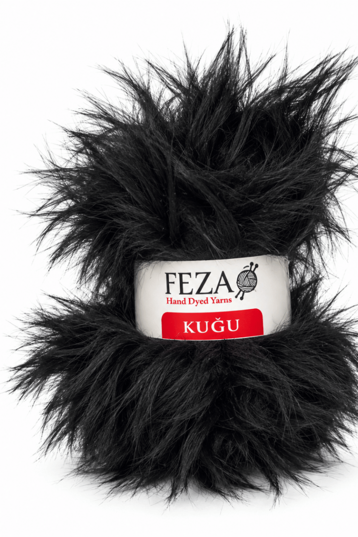 Feza Kuğu El Boyama Tüylü Fantazi Örgü İpi 50 Gr %100 PES – 02-siyah