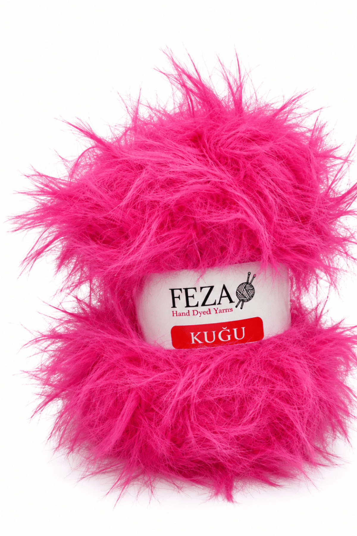 Feza Kuğu El Boyama Tüylü Fantazi Örgü İpi 50 Gr %100 PES – 09-Fuşya