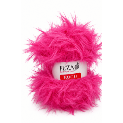 Feza Kuğu El Boyama Tüylü Fantazi Örgü İpi 50 Gr %100 PES – 09-Fuşya