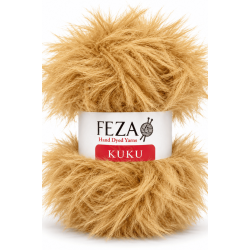 Feza Kuğu El Boyama Tüylü Fantazi Örgü İpi 50 Gr %100 PES – 26-Bej