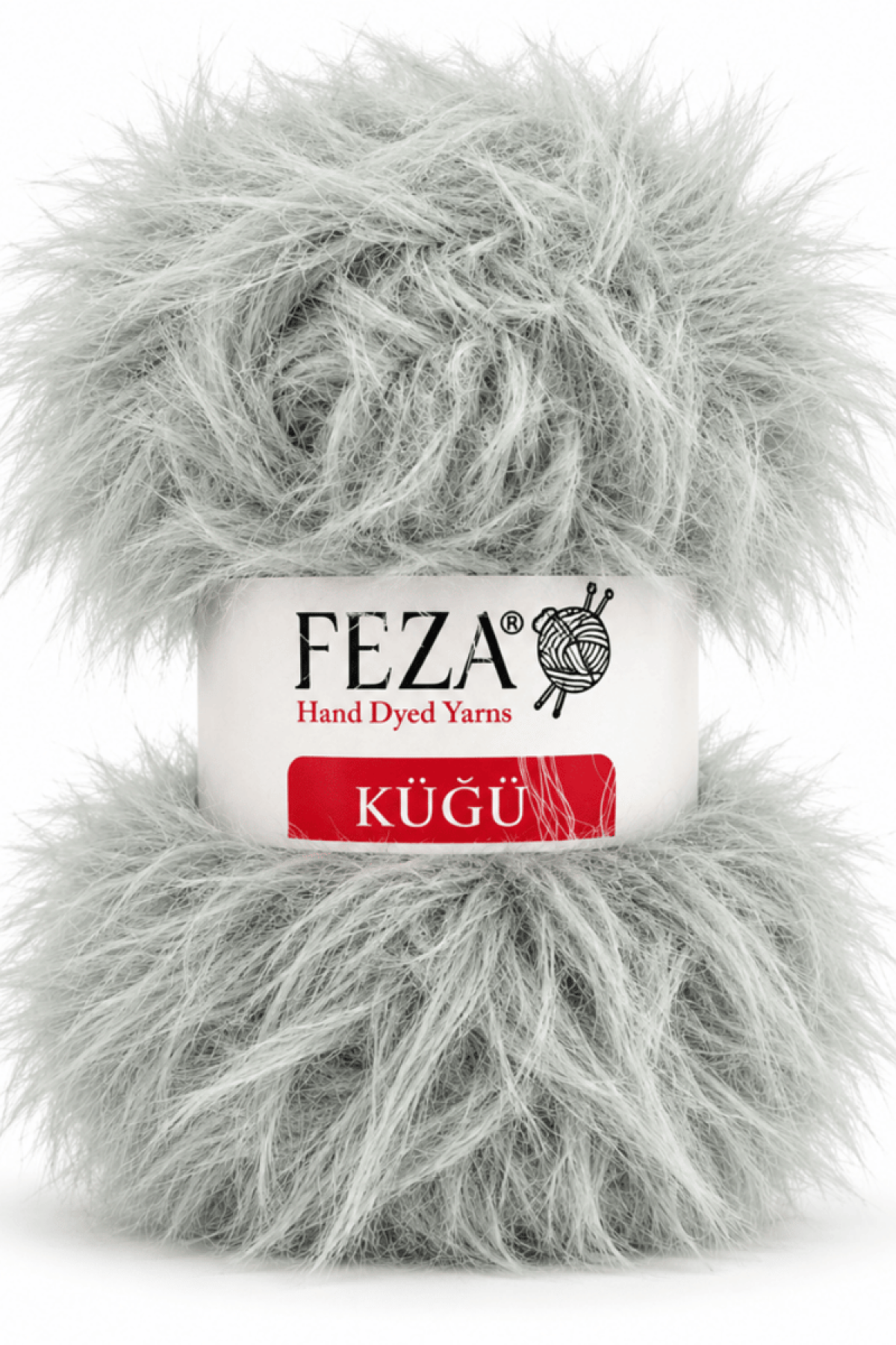 Feza Kuğu El Boyama Tüylü Fantazi Örgü İpi 50 Gr %100 PES – 31-Açık Gri