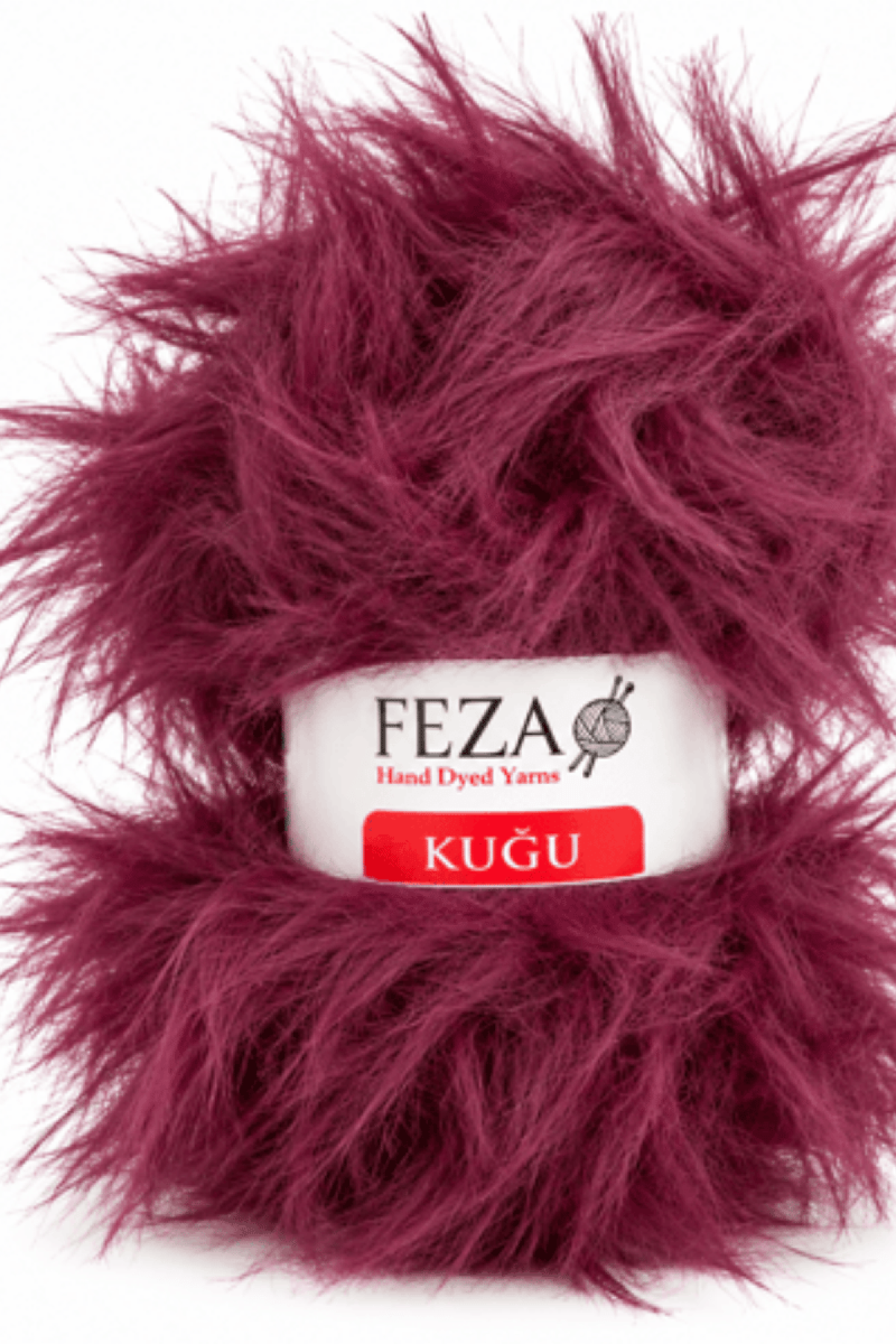 Feza Kuğu El Boyama Tüylü Fantazi Örgü İpi 50 Gr %100 PES – 032-Bordo