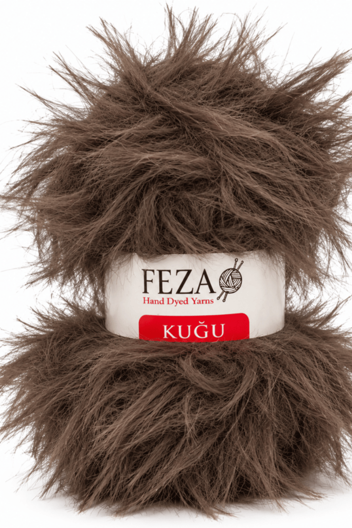 Feza Kuğu El Boyama Tüylü Fantazi Örgü İpi 50 Gr %100 PES – 35-Kahverengi
