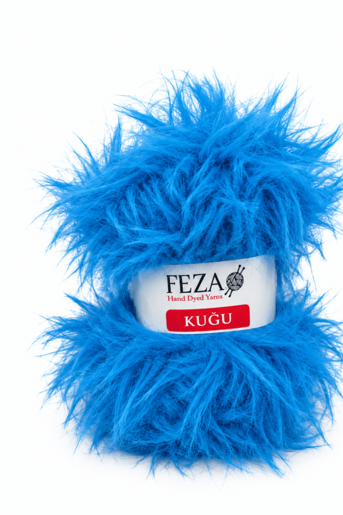 Feza Kuğu El Boyama Tüylü Fantazi Örgü İpi 50 Gr %100 PES – 41-Mavi