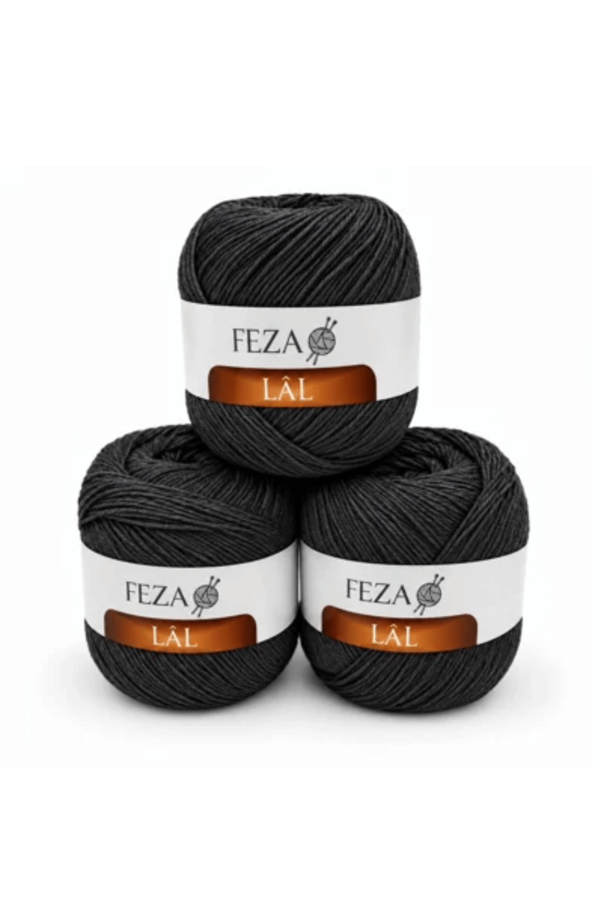 Feza Lâl Pamuklu El Örgü İpi 100 Gr 280 Metre %80 Cotton –Antrasit-25