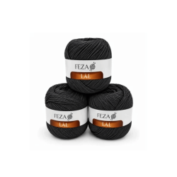 Feza Lâl Pamuklu El Örgü İpi 100 Gr 280 Metre %80 Cotton –Antrasit-25