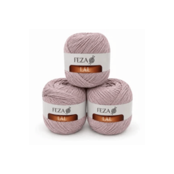 Feza Lâl Pamuklu El Örgü İpi 100 Gr 280 Metre %80 Cotton – Pudra-24