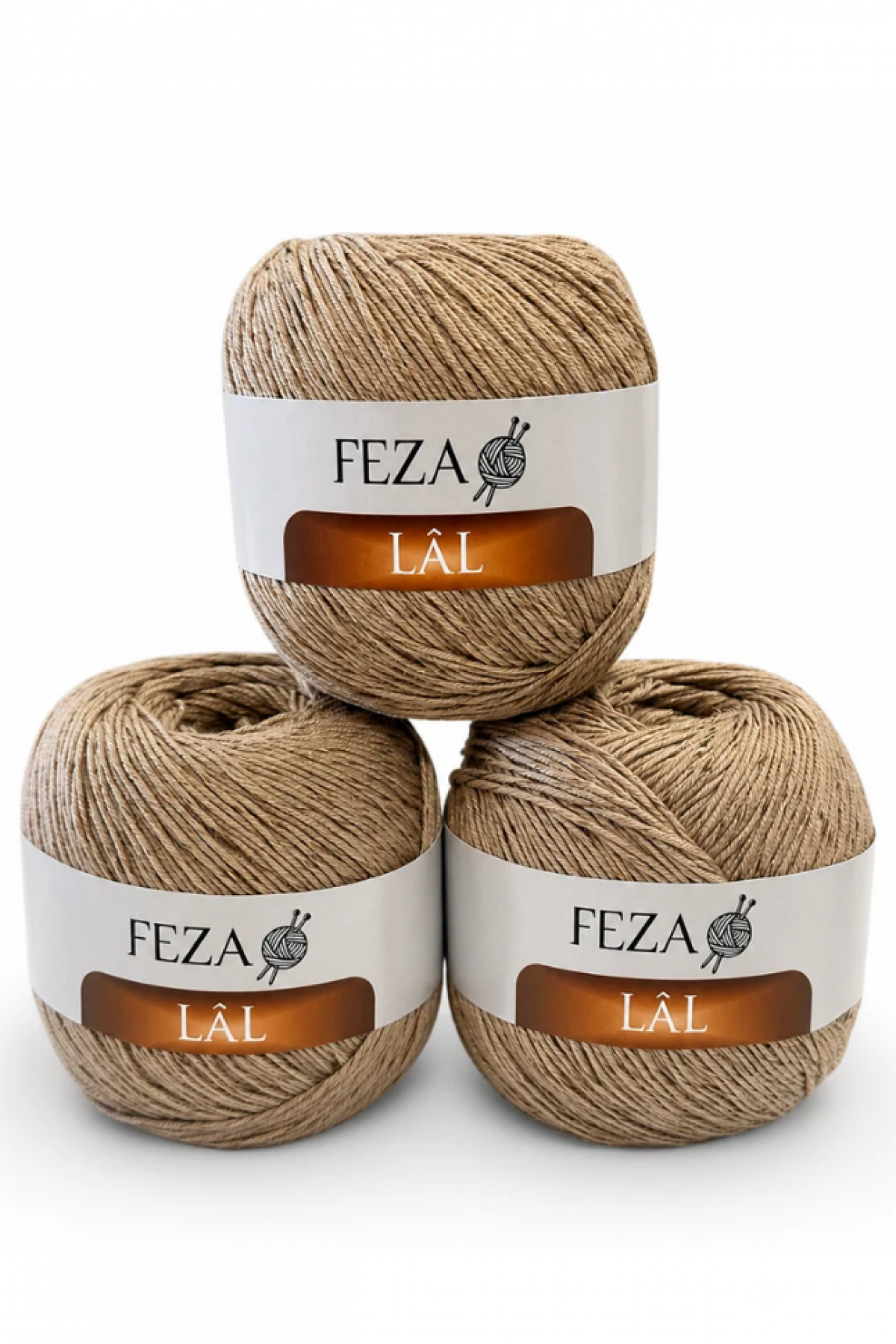 Feza Lâl Pamuklu El Örgü İpi 100 Gr 280 Metre %80 Cotton – Cappuccino-12