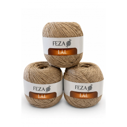 Feza Lâl Pamuklu El Örgü İpi 100 Gr 280 Metre %80 Cotton – Cappuccino-12