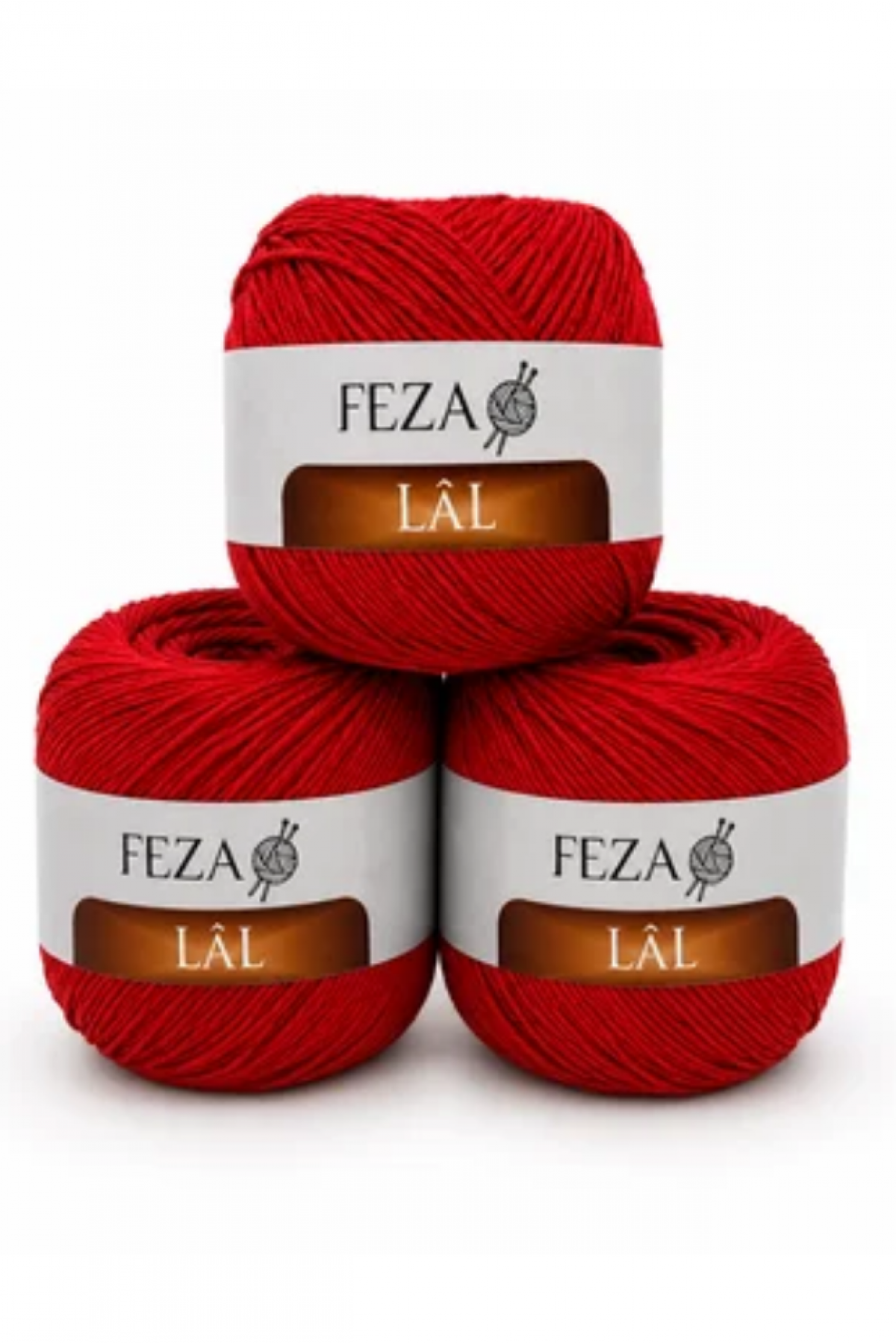Feza Lâl Pamuklu El Örgü İpi 100 Gr 280 Metre %80 Cotton – Kırmızı-19