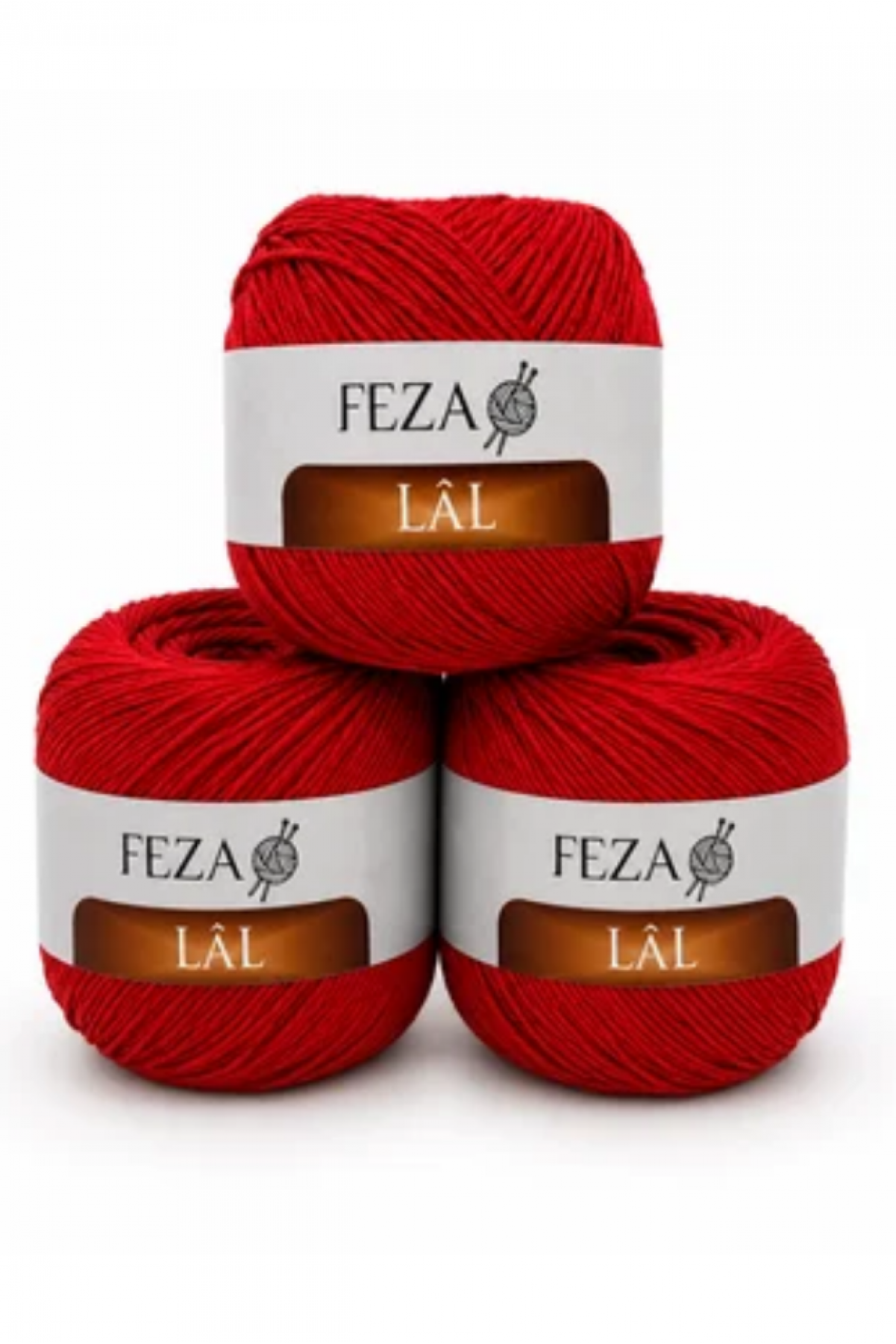 Feza Lâl Pamuklu El Örgü İpi 100 Gr 280 Metre %80 Cotton – Kırmızı-19