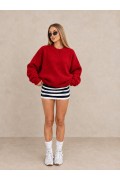 Bisiklet Yaka Oversize Triko Kazak