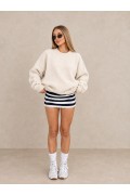 Bisiklet Yaka Oversize Triko Kazak