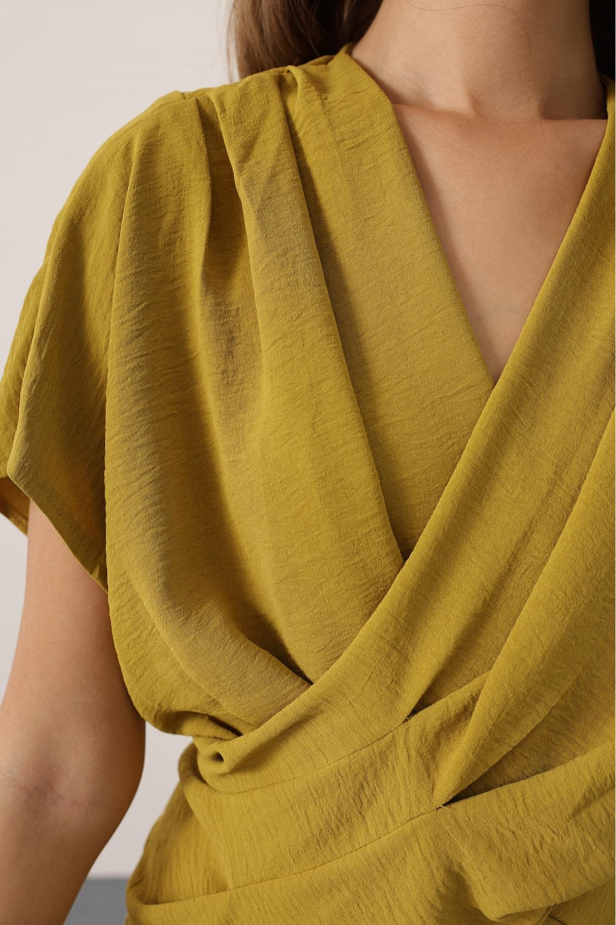 Asimetrik Kesim Takım - Yağ Yeşili