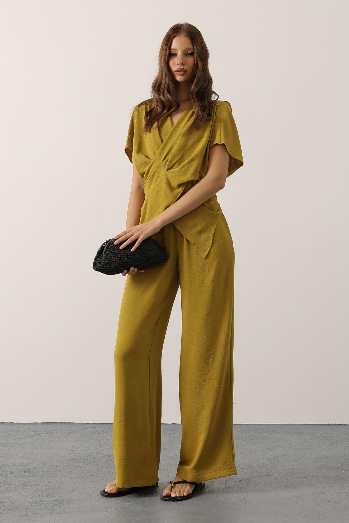 Asimetrik Kesim Takım - Yağ Yeşili