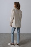Oversize Blazer Ceket - Natür