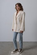 Oversize Blazer Ceket - Natür