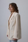 Oversize Blazer Ceket - Natür