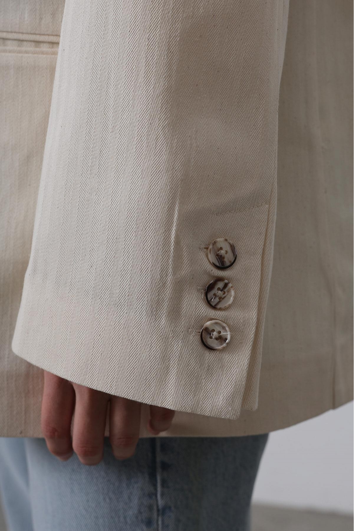 Oversize Blazer Ceket - Natür