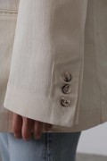 Oversize Blazer Ceket - Natür