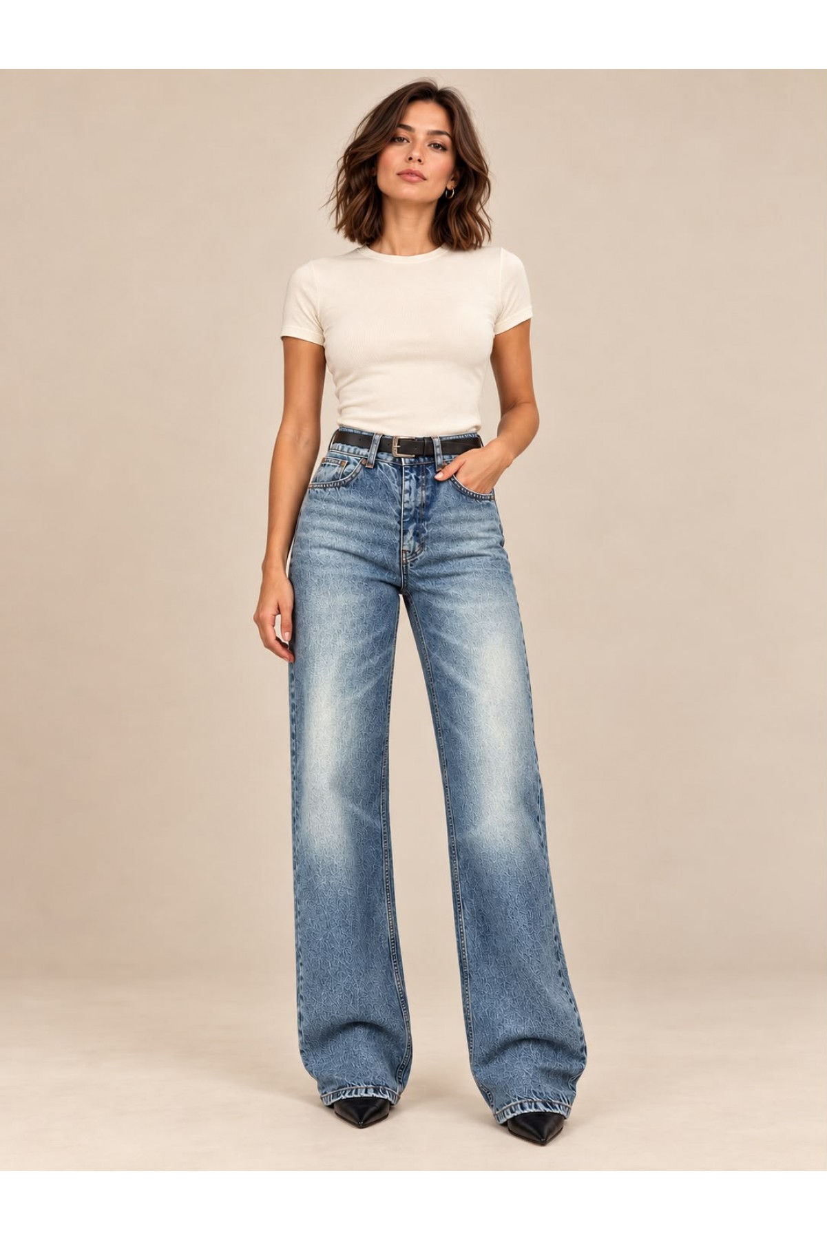Düz Paça Jean