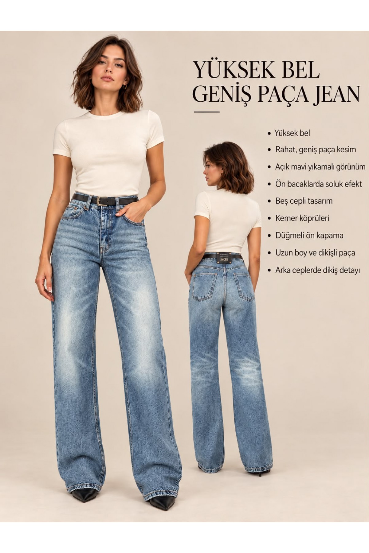 Düz Paça Jean