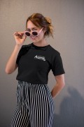 Unisex Erkek/Kadın Özel Baskılı Modern Fit %100 Pamuk Bisiklet Yaka T-Shirt