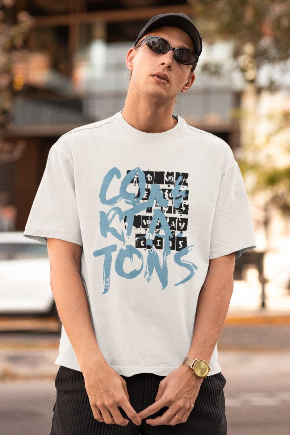 ERKEK Özel Baskılı Modern Fit %100 Pamuk Bisiklet Yaka T-Shirt