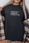 Unisex Oversize 24/1  Süprem Kumaş Penye Baskılı Tişört Pamuklu Ribanalı Bisiklet Yaka Kısa Kollu