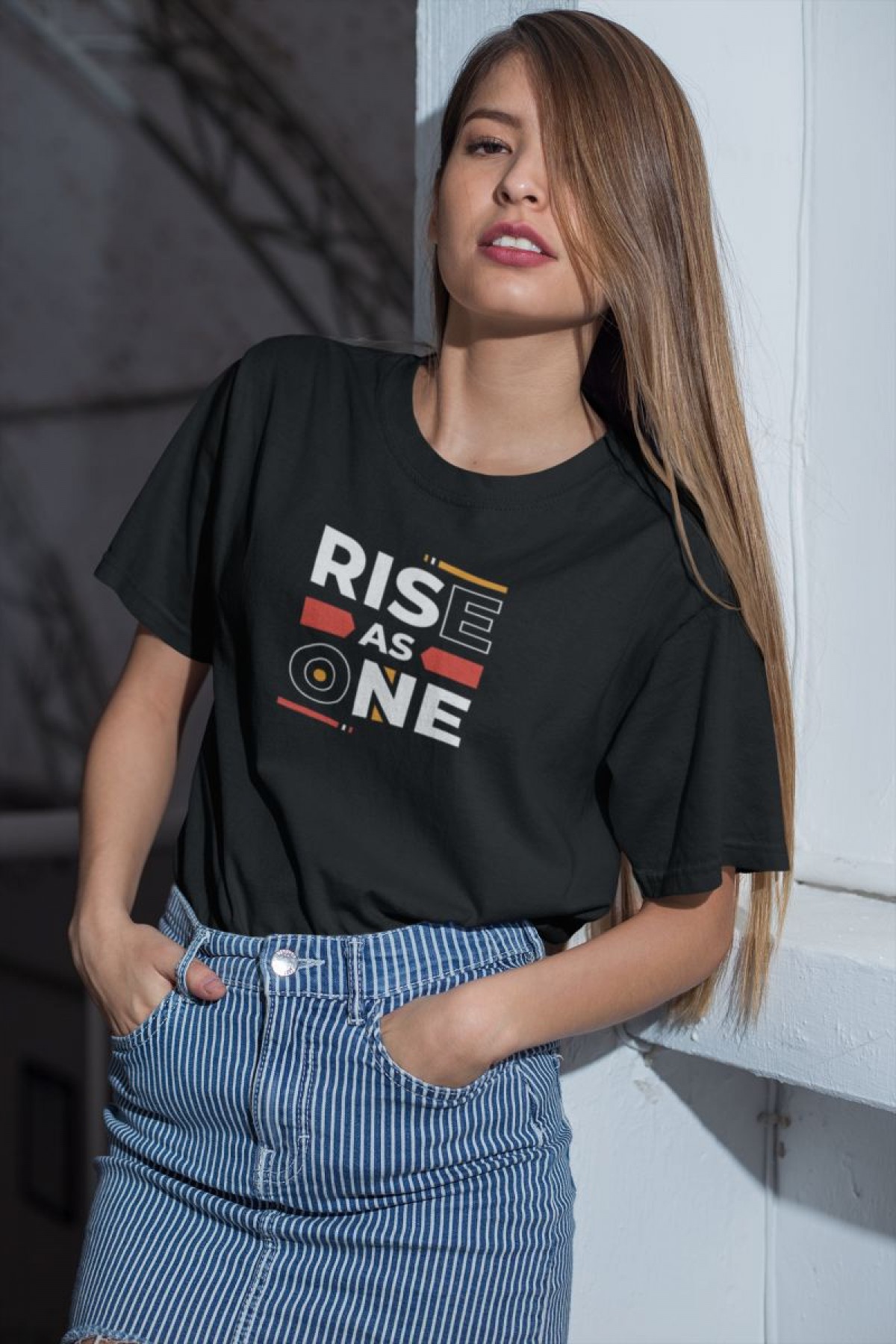 Kadın Özel Baskılı Modern Fit %100 Pamuk Bisiklet Yaka T-Shirt