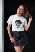 Unisex Erkek/Kadın Özel Baskılı Modern Fit %100 Pamuk Bisiklet Yaka T-Shirt