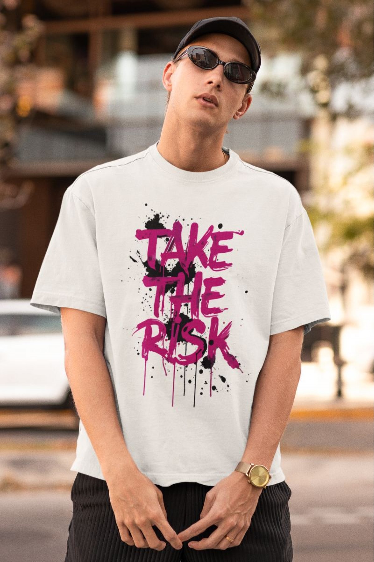 Erkek Özel Baskılı Modern Fit %100 Pamuk Bisiklet Yaka T-Shirt
