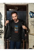 Erkek Özel Baskılı Modern Fit %100 Pamuk Bisiklet Yaka T-Shirt