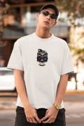 ERKEK Özel Baskılı Modern Fit %100 Pamuk Bisiklet Yaka T-Shirt