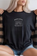 Unisex Oversize 24/1  Süprem Kumaş Penye Baskılı Tişört Pamuklu Ribanalı Bisiklet Yaka Kısa Kollu