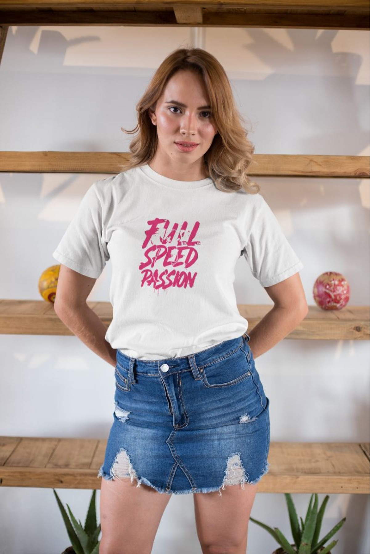 Kadın Özel Baskılı Modern Fit %100 Pamuk Bisiklet Yaka T-Shirt