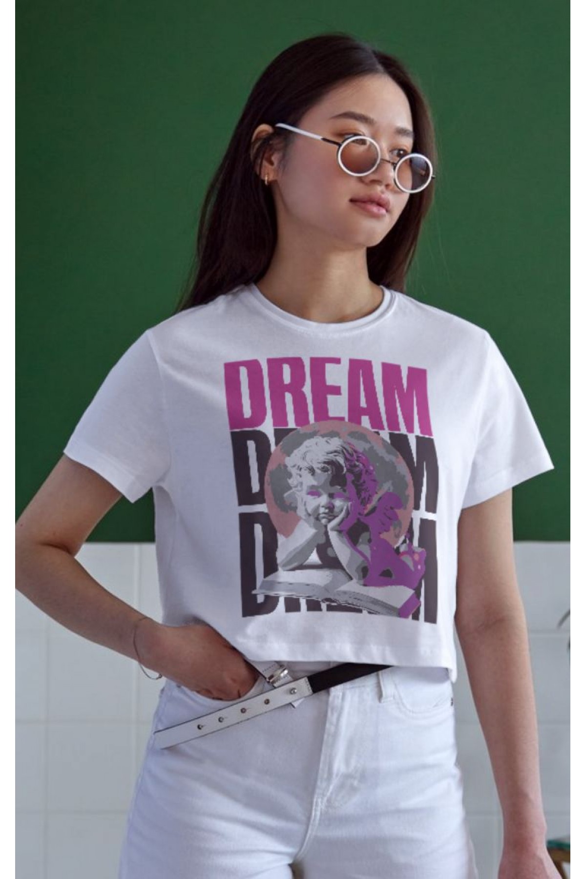 Unisex Oversize 24/1 Penye DTF Baskılı Tişört - DTF103