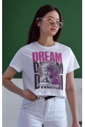 Unisex Oversize 24/1 Penye DTF Baskılı Tişört - DTF103