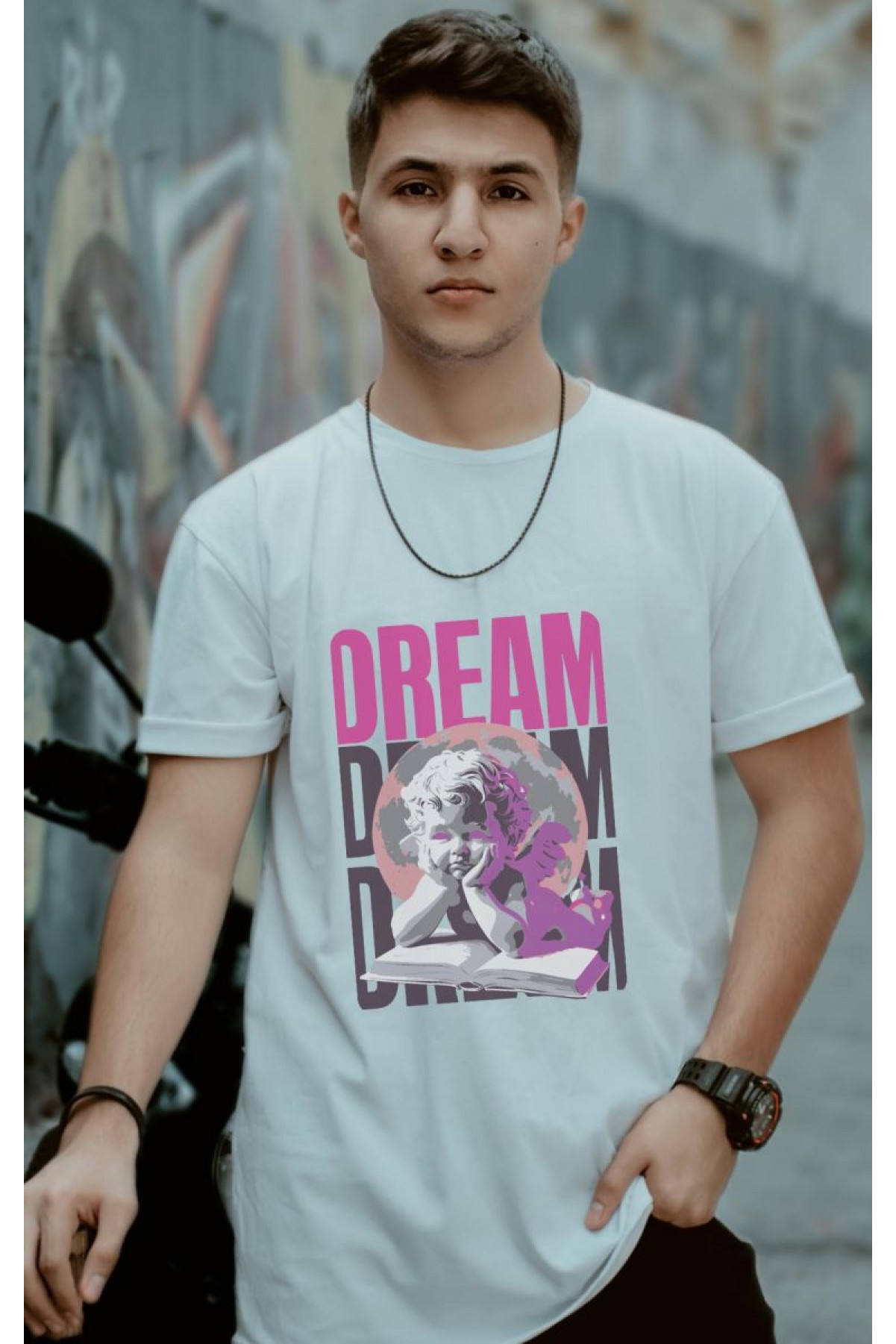 Unisex Oversize 24/1 Penye DTF Baskılı Tişört - DTF103