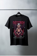 Unisex Oversize 24/1 Penye DTF Baskılı Tişört - DTF106