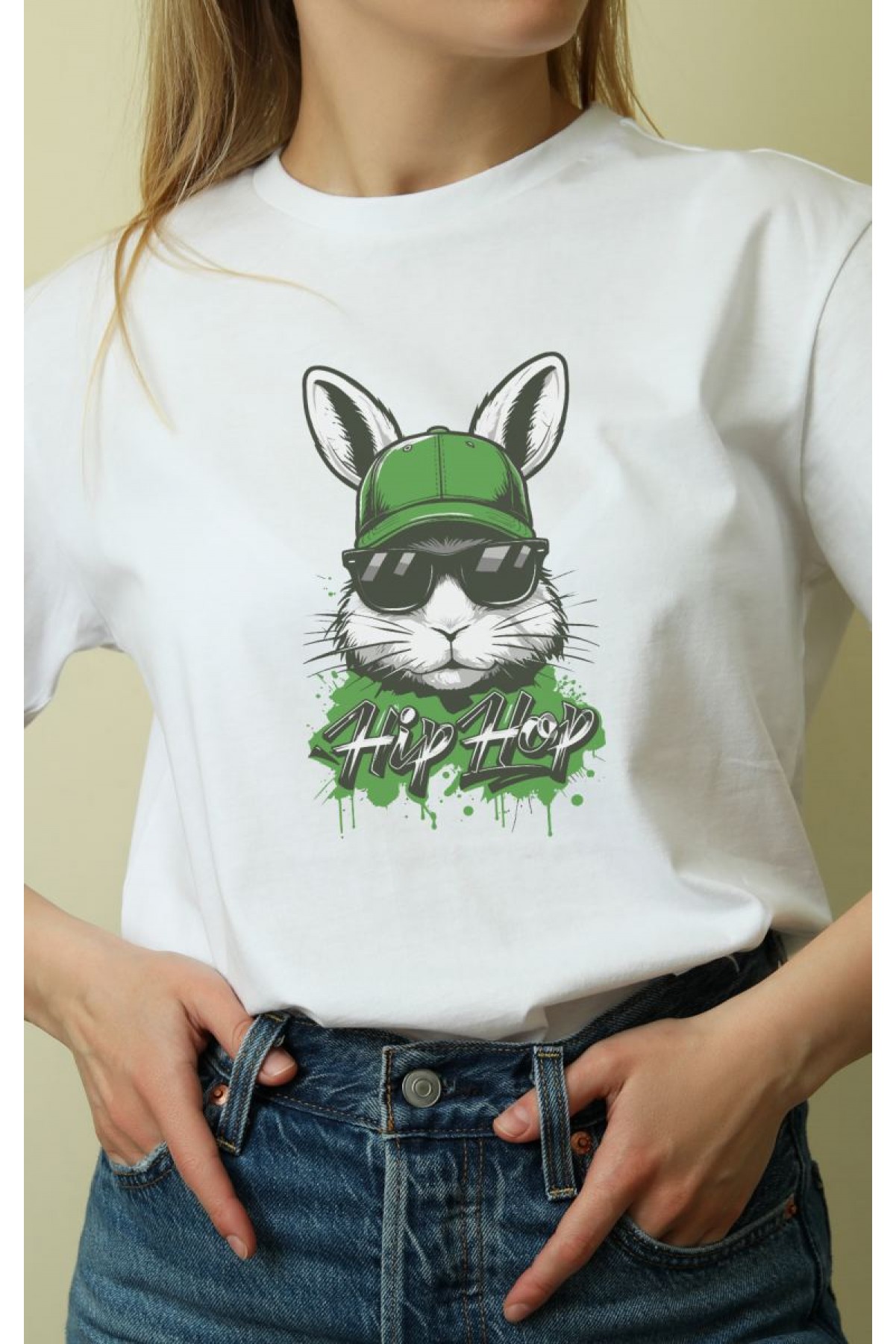 Unisex Oversize 24/1 Penye DTF Baskılı Tişört - DTF108