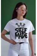 Unisex Oversize 24/1 Penye DTF Baskılı Tişört - DTF110