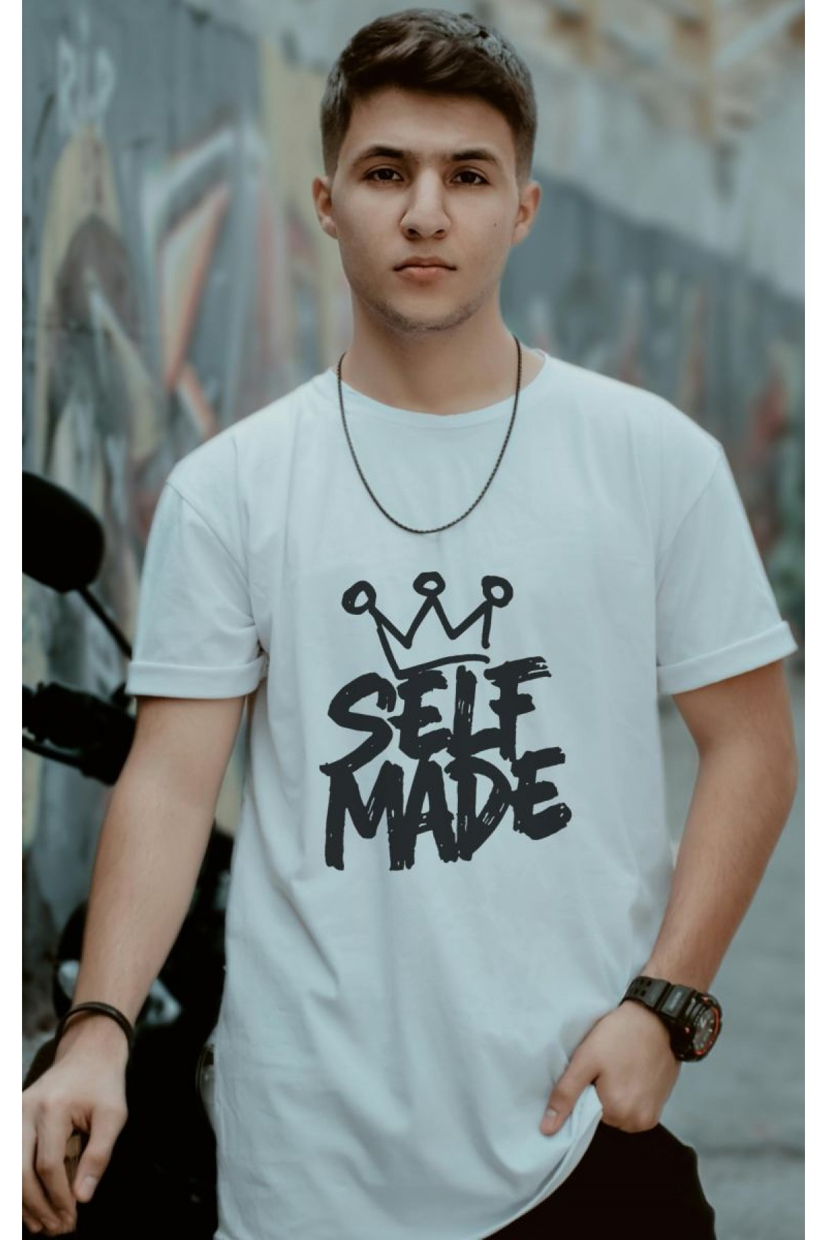 Unisex Oversize 24/1 Penye DTF Baskılı Tişört - DTF110